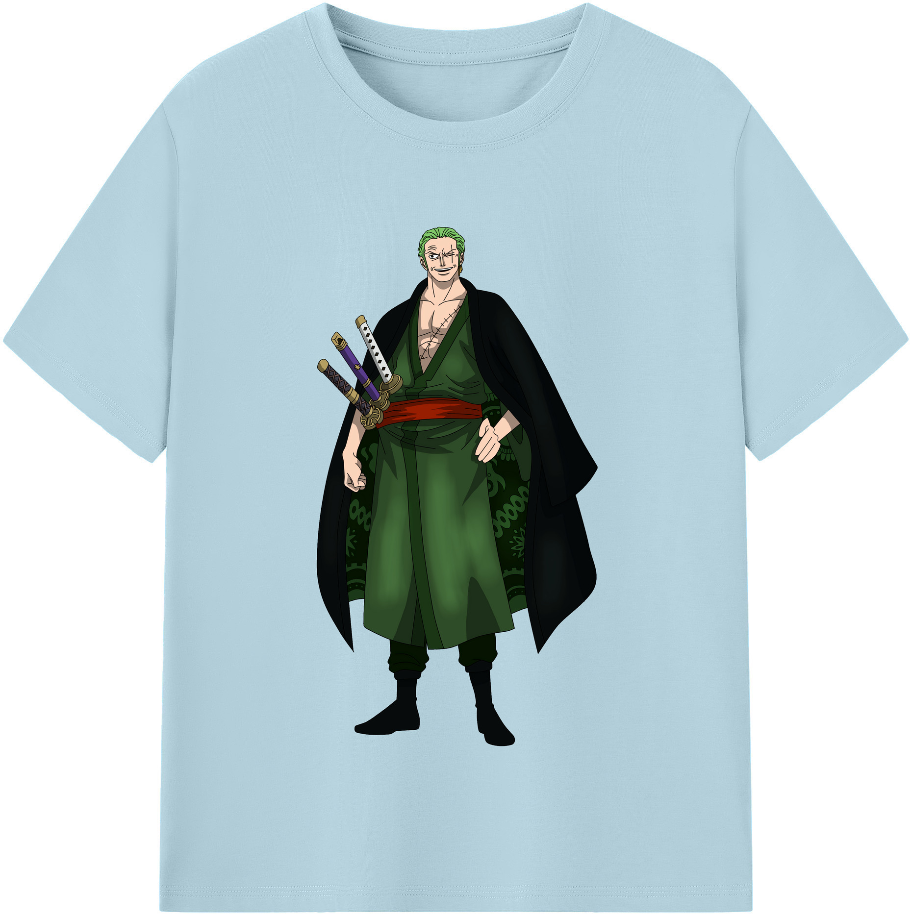 ワンピース ロロノア・ゾロ ONE PIECE Roronoa Zoro 綿100％半袖Tシャツ（フロントプリント）